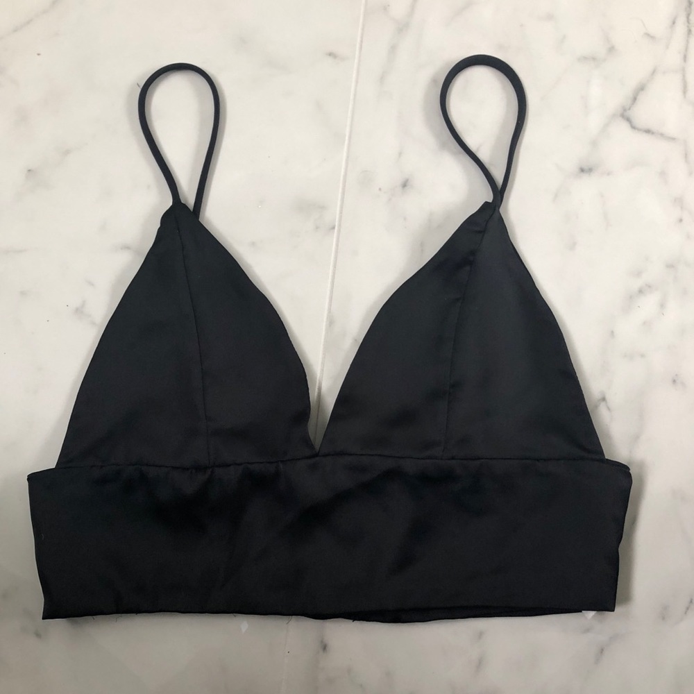 LUX LA Silky Emerald Bralette Top